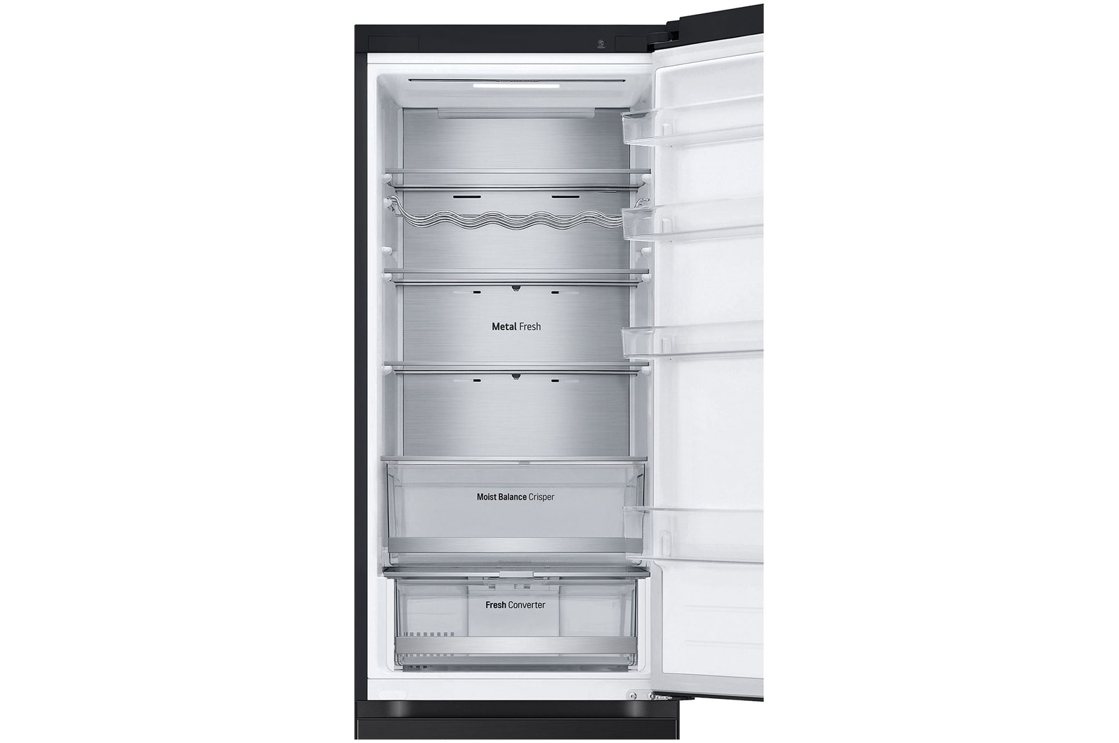 LG 387L ThinQ™ Kombinovaná chladnička, Černá/šedá, GBV5250CEP
